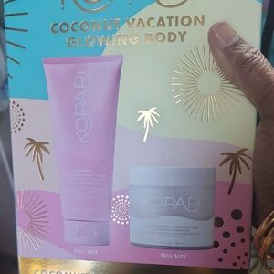 Kopari Coconut Vacation Glowing Body Set - Pink and White